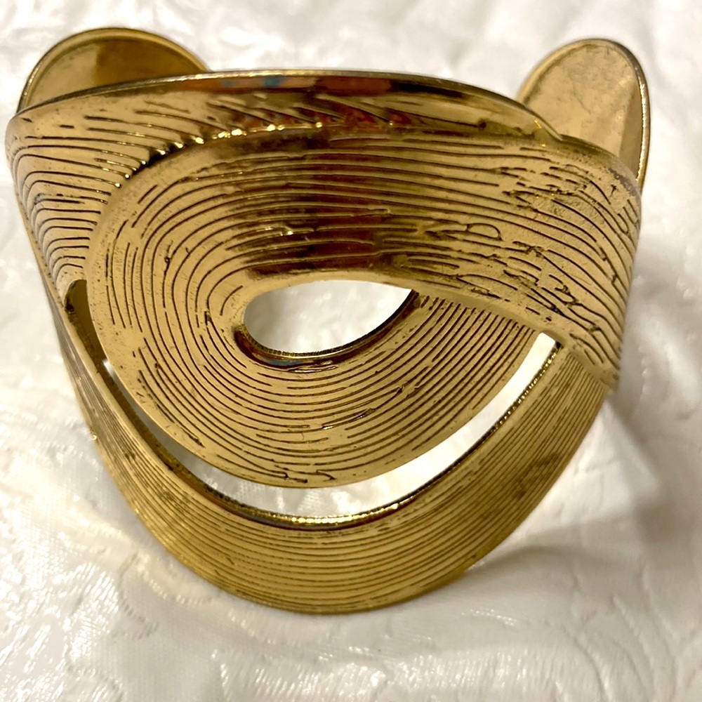 Women's Germen Silver Gold Plated Hand Cuff Bracelet